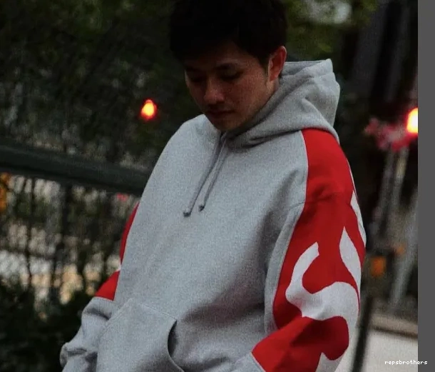 L Back S Sweatshirt LOGO Grey XL LOGO JACQUARD SWEATSHIRT Big HOODED Black BIG M Hoodie 0522